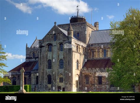 romsey abbey romsey hampshire england uk stock photo alamy