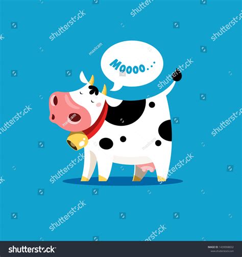Cow Goes Moo Vector Illustration Mooing Stock Vector Royalty Free