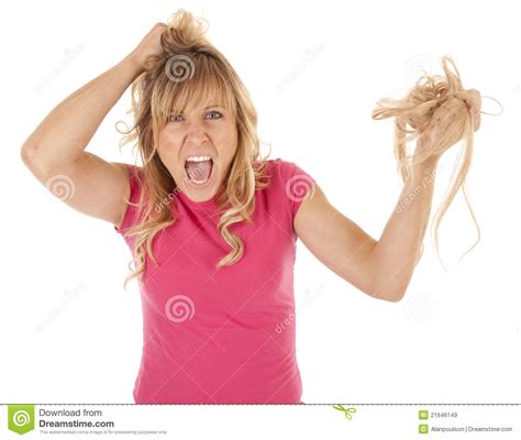 Pull Out Hair Scream Stock Image Image Of Face
