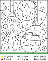 Christmas Number Color Coloring Kids Pages Printables Numbers Ornaments Preschool Printable Colour Sheets Easy Worksheets Rocks Kindergarten Holiday Activities Xmas sketch template