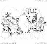 Restless Woman Cartoon Bed Laying Foot Her Clip Toonaday Royalty Outline Illustration Rf Leishman Ron 2021 sketch template