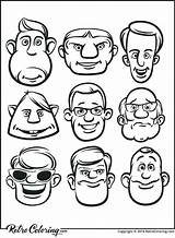 Coloring Pages Face Funny Silly Foghorn Leghorn Faces Color Getcolorings Print Two sketch template