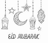 Eid Mubarak sketch template