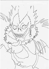 Demon Ryuk sketch template