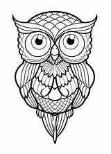Owl Mandalas Buho sketch template
