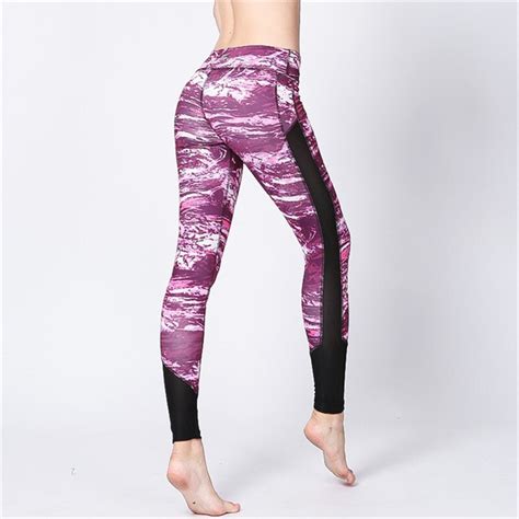 eshines mesh women sexy yoga pants dry fit sport pants fitness gym