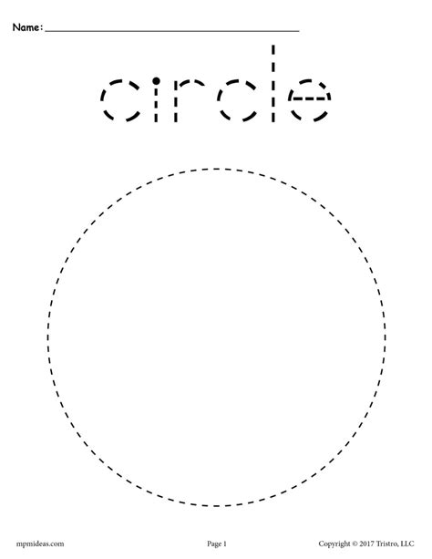 circle tracing worksheet printable tracing shapes worksheets supplyme