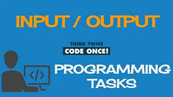 input output programming tasks  roombop teachers pay teachers