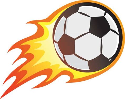 Cartoon Of Flaming Soccer Balls Illustrations Royalty Free Vector