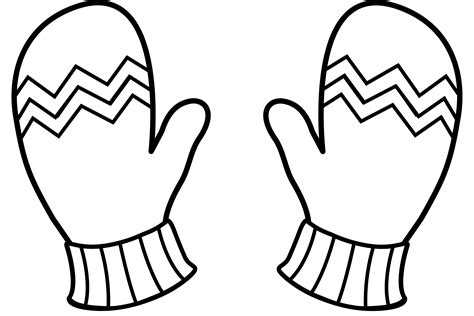 gloves coloring pages clipart