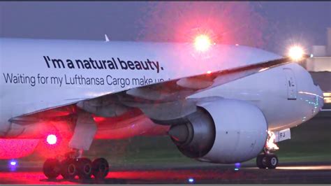Lufthansa Cargo Im A Natural Beauty Sticker Boeing 777f D Alfj Landing