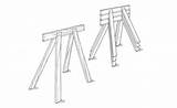 Sawhorse Pdf Light Horses Saw Sketchup sketch template