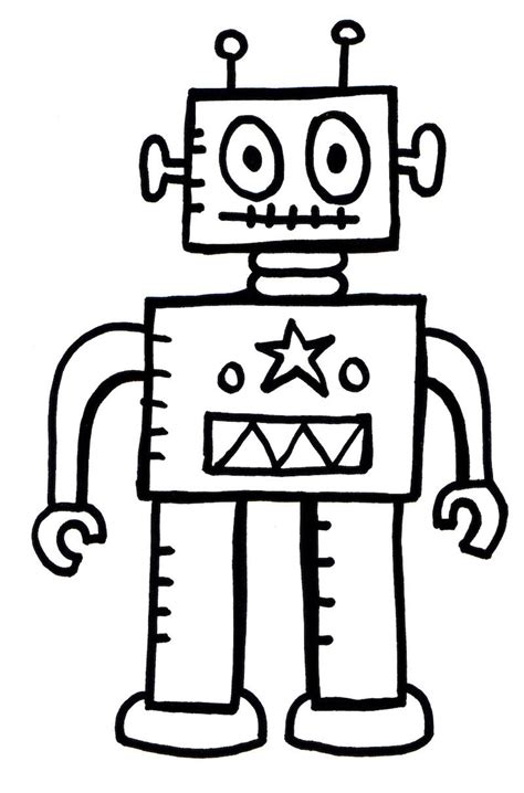 robot coloring book  kids robots boys kids etsy