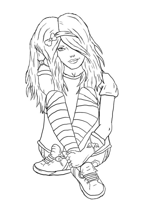 emo coloring pages   students educative printable coloring