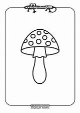 Mushroom Coloring Mushrooms Two Easy Pages sketch template