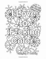 Coloring Pages Adult Word Swear Adults Printable Book Rude Colouring Color Sheets Amazon Stress Cking Books Swearing Inappropriate Life sketch template