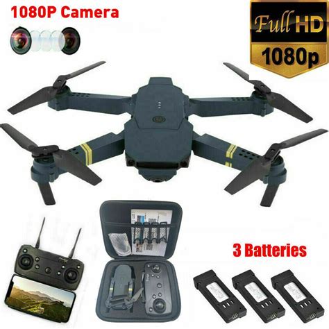 drone  pro wifi fpv p hd camera  batteries foldable selfie rc quadcopter   hd