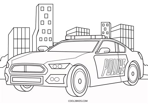 printable police car coloring pages  kids