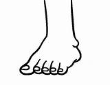 Foot Coloring Clipart Para Colorir Pe Desenho Toes Colorear Coloringcrew Book Cliparts Clip Library Body Favorites Add sketch template