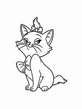 Marie Coloring Pages Cat Disney Printable sketch template
