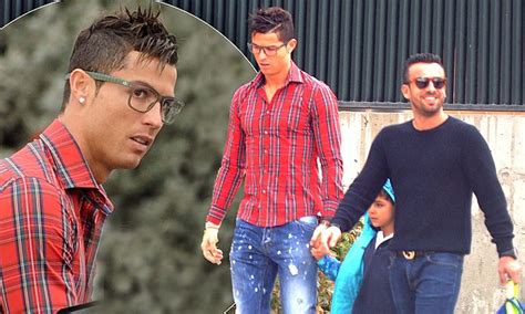 Cristiano Ronaldo Dons Geeky Glasses To Pick Up His Son