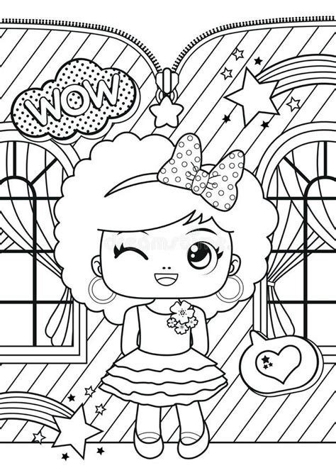 girl coloring pages stock illustrations  girl coloring pages