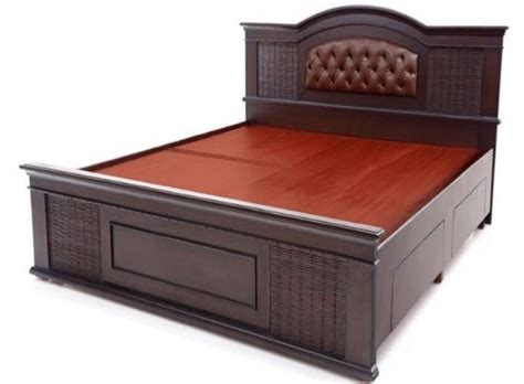 teak wood king size designer double box bed size     rs  piece id