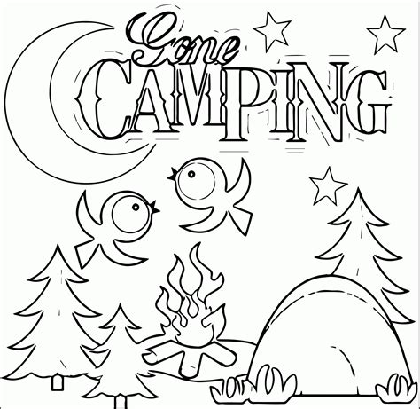 camping coloring page coloring home