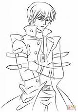 Gi Yu Oh Coloring Kaiba Seto Pages Anime Drawing Characters Manga Puzzle sketch template