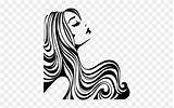 Salon Hair Clip Beauty Silhouette Woman Clipart Vector sketch template