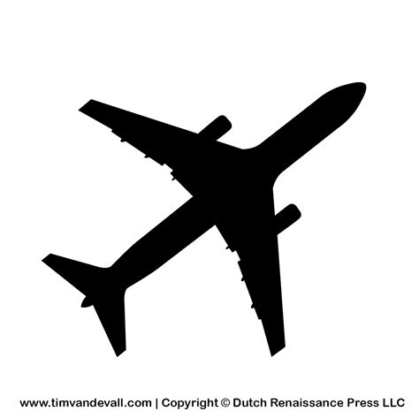 airplane silhouette stencil  outline clipart  artists