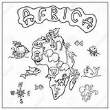 Continent Map Kids African Africa Drawing Getdrawings Coloring sketch template