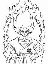 Goku Getcolorings Vegeta sketch template