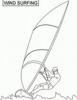 Coloring Pages Surfer Surfing Surf Printable Windsurfing Comments Coloringhome sketch template