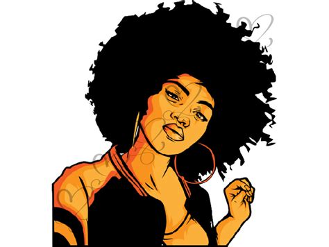 afro woman svg african american ethnicity afro puffy hair png file