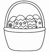 Basket Easter Coloring Drawing Pages Picnic Clipart Part Clipartbest Printable Egg Color Getcolorings sketch template