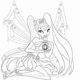 Winx Stormy sketch template
