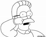 Simpson Flanders Ned Coloriage Dessin Coloring Credit Larger sketch template