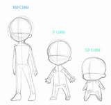 Chibi Body Anime Draw Drawing Outline Poses Reference Girl Drawings Cute Base Sketch Manga Bodies Step Easy Head Character Chibis sketch template