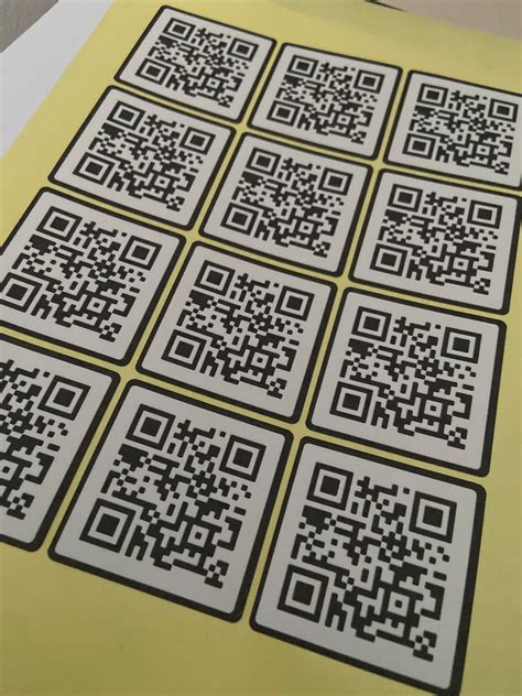 qr code stickers small business matte gloss cm etsy