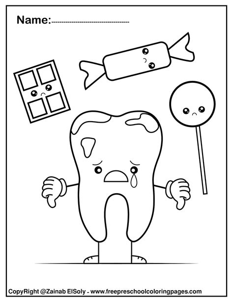 set   dental care coloring pages  kids