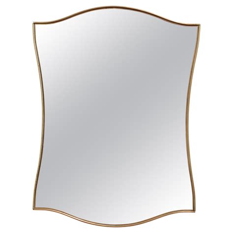 Italian 1950s Design Style Brass Mirror For Sale At 1stdibs