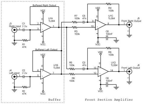 channel amplifier  speaker setup circuit diagram amplifier audio amplifier