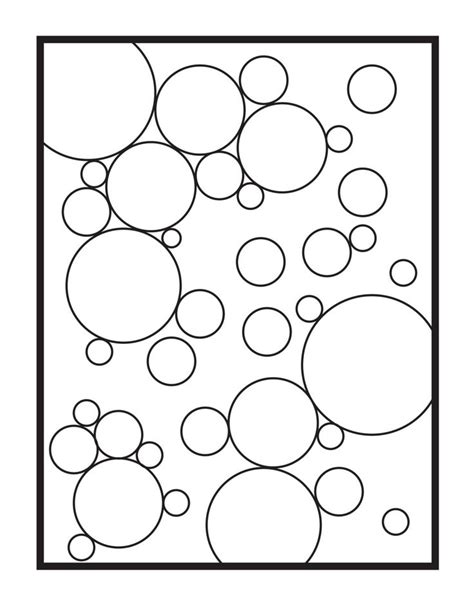 abstract bubbles single coloring page digital  etsy
