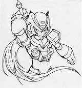Megaman Lineart Colorear sketch template