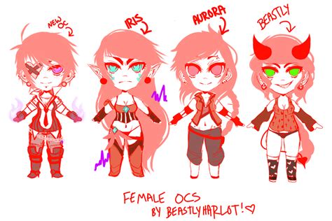 female ocs sketches  lynnrenk  deviantart