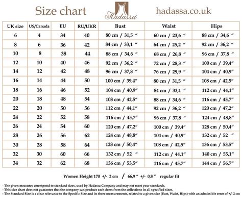 Hadassas Size Chart Chart Size Chart Word Search Puzzle