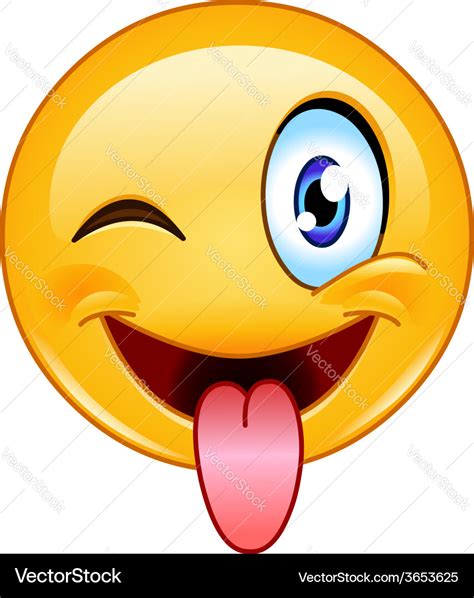 Stuck Out Tongue And Winking Eye Emoticon Vector Image The Best Porn