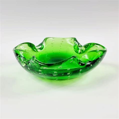 Vintage Bullicante Ashtray In Murano Glass By Barovier And Toso Italy