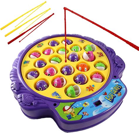 toyx fishing game toy set  rotating board    onoff